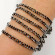 Y57OX. Oxidized Sterling Silver Curb Chain
